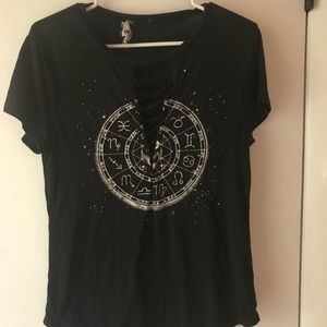 Modish Rebel lace up tee